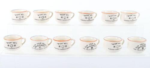 12x Fieldings WWII Novelty miniature chamber pots