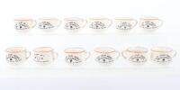 12x Fieldings WWII Novelty miniature chamber pots