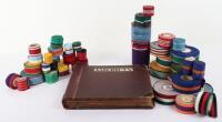 A mixed selection of medal ribbon rolls