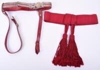 Victorian Officers Waist Belt, Sword Hangers and Crimson Waist Sash
