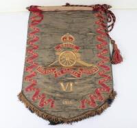 A 1914 dated battle banner for the Royal Artillery Regiment