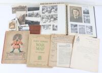 A selection of wartime documents and photographs