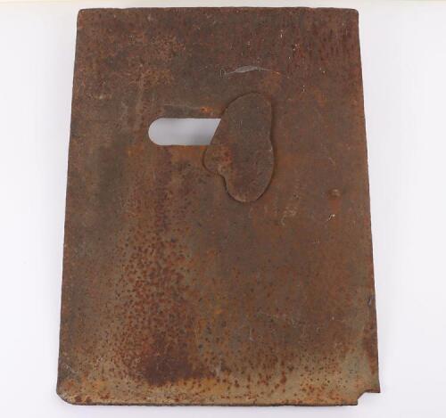 WW1 German Sniper Shield: Heavy solid relic German sniper shield