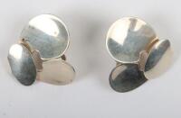 A pair of Georg Jensen silver 166 earrings,