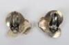 A pair of Georg Jensen silver 166 earrings, - 3