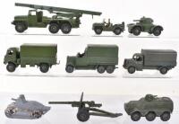 Eight Unboxed Military Dinky Toys,