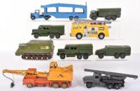 Nine Unboxed Dinky Toys