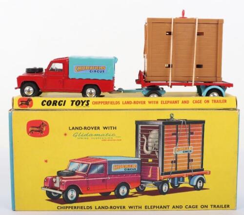 Corgi Toys Gift Set 19 Chipperfield&rsquo;s Circus Land-Rover with Elephant and Cage on Trailer