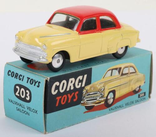 Corgi Toys 203 Vauxhall Velox Saloon, yellow/red body