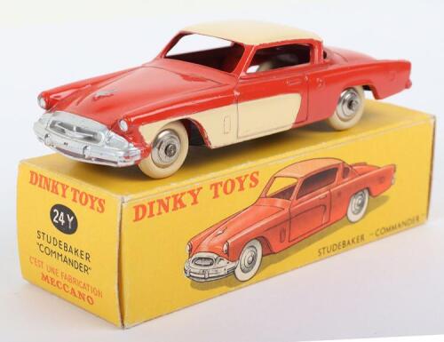 French Dinky Toys 24Y Studebaker &ldquo;Commander&rdquo; red body, cream roof/side panels