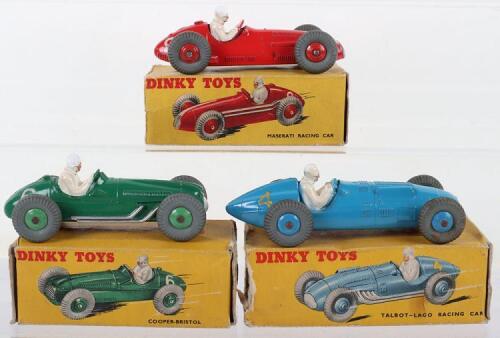 Three Boxed Dinky Toys Racing Cars