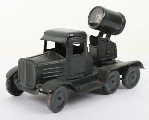 Goso (Germany) Tinplate Military Six Wheel Searchlight Lorry