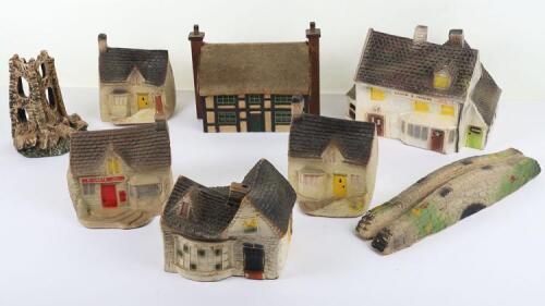 Tri-ang Spot-on Cotswold Village Series moulded hard rubber buildings