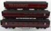 Three 0 gauge Exley LMS bogie Passenger coaches