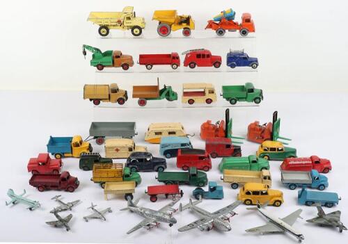 Collection of play-worn Dinky toys Commercials, Taxis and Aircraft