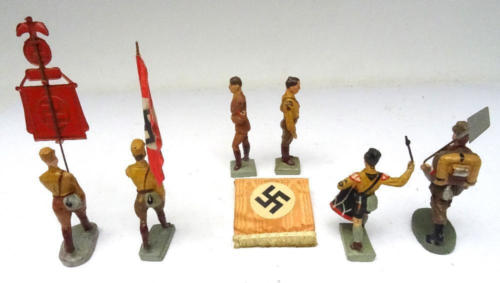 LINEOL Soldat Infanterie Allemande 75mm - Porte-drapeau Seconde Guerre