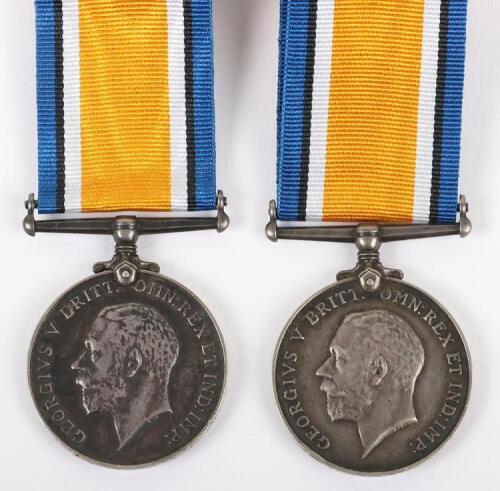 2x British War Medals for Service in the Canadian Army During the Great War