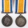 2x British War Medals for Service in the Canadian Army During the Great War