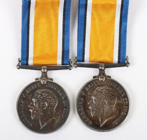 A Pair of British War Medals to the Gordon Brothers, Both of Whom Died During the Great War