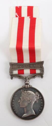 An Unusual Indian Mutiny Medal Awarded to a Gunner of the Artillery Recruit Depot Who Was Killed in Action in June 1857