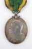 Edward VII Territorial Force Efficiency Medal to a Quarter Master Sergeant in the Durham Light Infantry with Service Number 1 - 2