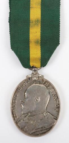 Edward VII Territorial Force Efficiency Medal to the Durham Royal Garrison Artillery