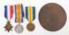 Great War 1914 Star Medal Trio and Memorial Plaque Awarded to a Captain in the Royal Engineers who Committed Suicide in December 1914 on the Western Front - 2