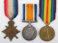 Great War 1914-15 Star Medal Trio to a Private in the Yorkshire Regiment Who Died of Wounds in 1916 at Home