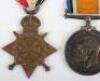 Great War 1914-15 Star Medal Trio to a Private in the East Yorkshire Regiment Who Was Accidently Shot by a Comrade Whilst Cleaning his Rifle - 3