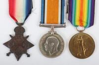 Great War 1914-15 Star Medal Trio to a Private in the Yorkshire Regiment Who Was Killed in Action a Week After Arriving in France