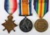 Great War 1914-15 Star Medal Trio to a Private in the 10th Battalion York & Lancaster Regiment Who Was Killed in Action in July 1917 - 5