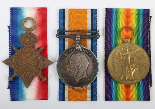 Great War 1914-15 Star Casualty Medal Trio to a Private in the 16th (Church Lads Brigade) Kings Royal Rifle Corps