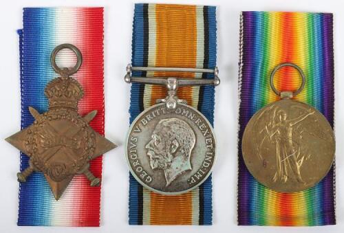 Great War 1914-15 Star Medal Trio to a Private in the 2nd Durham Light Infantry Who Died of Wounds Caused by an Exploding Grenade