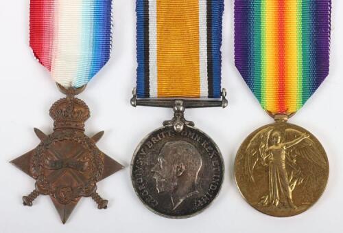 July 1916 Casualty 1914-15 Star Medal Trio to the 13th (County of London) Princess Louise’s Kensington Battalion London Regiment