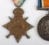 Great War 1914-15 Star Medal Trio to a Private in the 1/8th Durham Light Infantry Who Was Discharged Unfit for Further Service After Having Spent 116 Days in Hospital Recovering From Shrapnel Wounds Caused by an Exploding Shell - 3