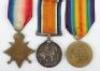 Great War 1914-15 Star Medal Trio to a Private in the 1/8th Durham Light Infantry Who Was Discharged Unfit for Further Service After Having Spent 116 Days in Hospital Recovering From Shrapnel Wounds Caused by an Exploding Shell - 8