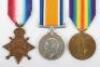 Great War 1914-15 Star Medal Trio to the Northumberland Fusiliers