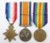 Great War 1914-15 Medal Trio to the Northumberland Fusiliers - 5