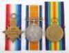 Great War September 1916 Battle of the Somme Casualty 1914-15 Star Medal Trio to the Northumberland Fusiliers - 5