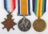 Great War 1914-15 Star Medal Trio to a Lance Corporal in the 7th Battalion Durham Light Infantry Who Died of Wounds in Manor House Hospital, Folkestone in June 1915 - 8