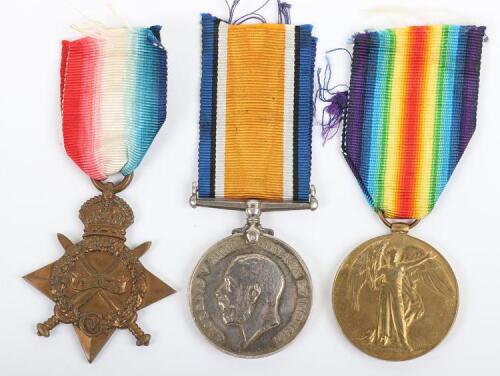 Great War 1914-15 Star Medal Trio to the 17th Northumberland Fusiliers