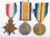 Great War 1914-15 Star Medal Trio to the 17th Northumberland Fusiliers