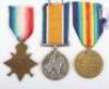 Great War 1914-15 Star Medal Trio to the 17th Northumberland Fusiliers - 5