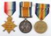 Great War 1914-15 Star Medal Trio to a Soldier in the Northumberland Discharged to Commission - 5