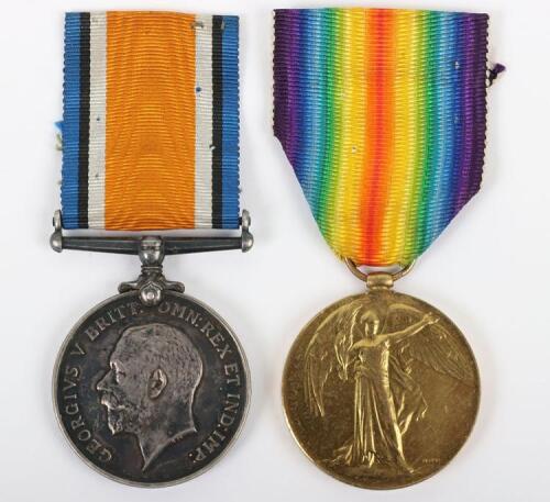 Great War Medal Pair 22nd (3rd County Pioneers) Battalion Durham Light Infantry