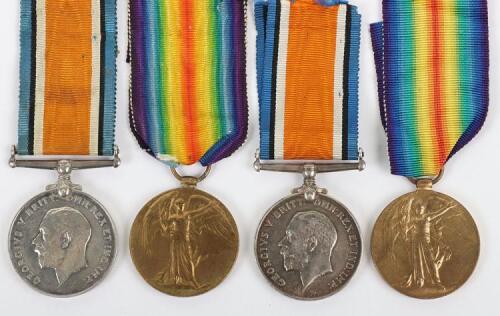 2x Pairs of Great War Medals to the Durham Light Infantry