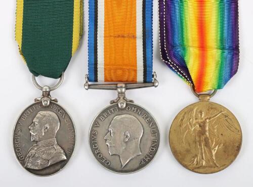 Great War Territorial Long Service Medal Group of Three Awarded to a Senior N.C.O. of the 4th East Yorkshire Regiment