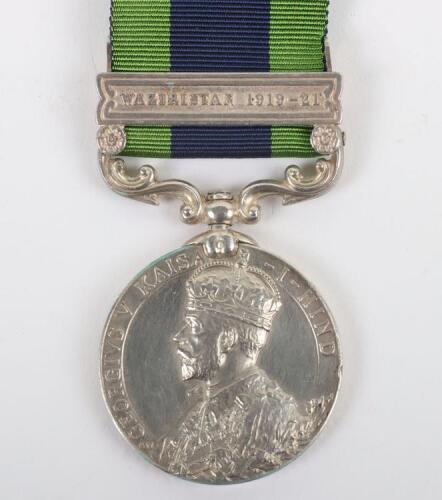 India General Service Medal 1908-35 for the Waziristan to a Captain in the Indian Army