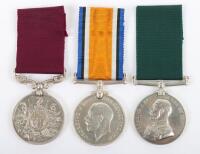 An Unusual Double Long Service Medal Group of Three for Service in the Indian Armed Forces