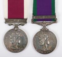 Elizabeth II Campaign and Long Service Good Conduct Medal Pair Royal Sussex Regiment